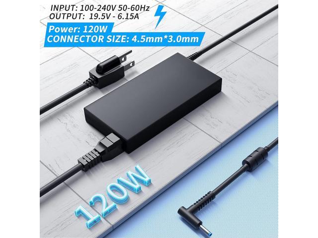 VHBW Replacement for HP 120W Power Adapter Compatible with HP USB-C Dock G5 USB-C/A Universal Dock G2 5TW13AA Envy 15 17 Series Omen 15-5000 5100...
