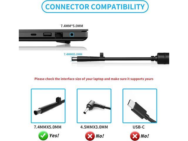 VHBW Replacement for HP 120W Power Adapter Compatible with HP Envy DV4 5300 DV6 7300 DV7 7000 7300 EliteBook 8460W 8560W Thunderbolt Dock 120W G2...