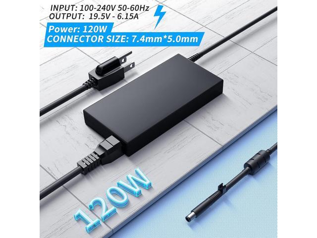 VHBW Replacement for HP 120W Power Adapter Compatible with HP Envy DV4 5300 DV6 7300 DV7 7000 7300 EliteBook 8460W 8560W Thunderbolt Dock 120W G2...