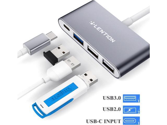 LENTION 4-in-1 USB-C Hub with Type C, USB 3.0, USB 2.0 Compatible 2023-2016 MacBook Pro 13/14/15/16, New Mac Air/Surface, ChromeBook, More,...