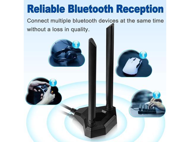 Eightwood Dual Band WiFi Antenna 2.4GHz 5GHz RP-SMA WiFi Antennae with 6.5ft Extension Cable for PC Desktop Computer PCI PCIe WiFi Bluetooth Card...