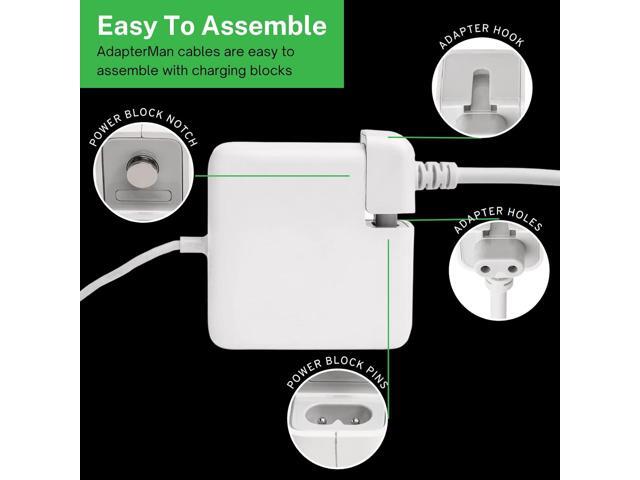 UK Power Adapter Extension Cable 1.8m/6ft for MacBook Apple Chargers, for International Travel with a Laptop