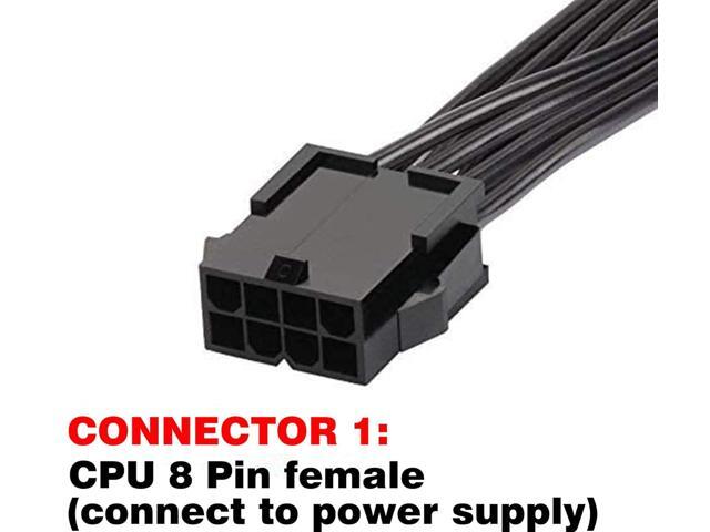 CPU 8 Pin Splitter ATX CPU 8 Pin Female to Motherboard CPU 8 Pin Male + CPU 4 Pin Male Power Supply Cable EPS 12V for Motherboard Converter Adapter...