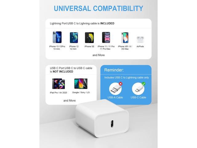 10 Ft iPhone Fast Charger, 2-Pack 20W Super Fast Charger with Long Fast Charging Cable for iPhone 14/13/12/11 Pro Max,14 Plus,Mini,Pro/XS/SE/XR/iPad