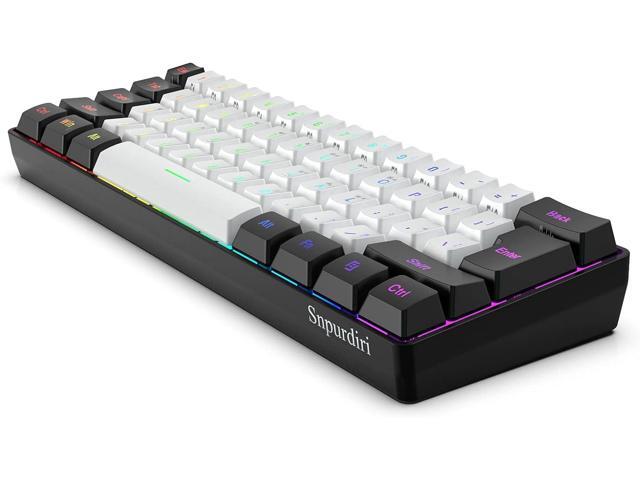 Snpurdiri 60% Wired Gaming Keyboard, RGB Backlit Mini Keyboard, Waterproof Small Ultra-Compact 61 Keys Keyboard for PC/Mac Gamer, Typist, Travel,...