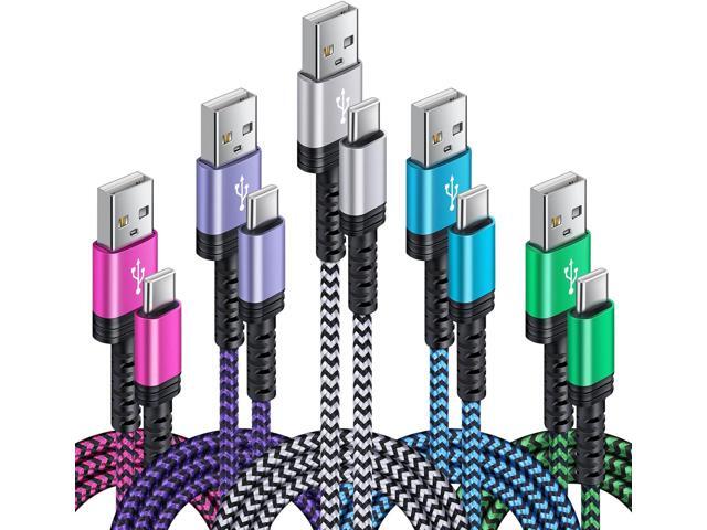 Type C Charger Cable,[ 5 Pack, 3ft 3 ft 6ft 6ft 10 ft ], 3A Android Phone Cord Fast Charging for Samsung Galaxy A12, A13,A01, S22,S21 FE 5G,S20,S10...