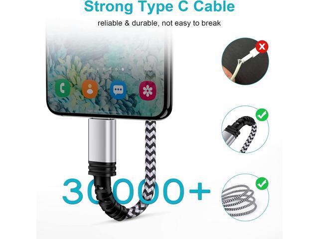 C Charger Cable Fast Charging Phone Android Power Cord 4 Compatible for Samsung Galaxy S24+ S23 Ultra S22 Plus Note 21/20 Ultra, S21+/S20 Plus/S21...