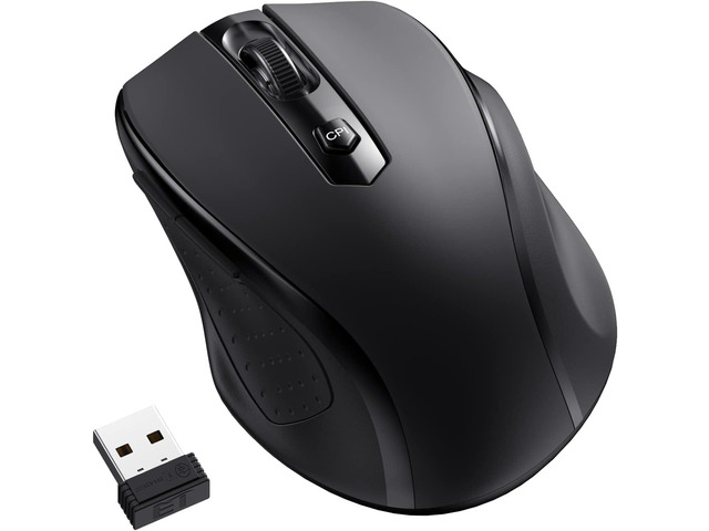 Wireless Mouse for Laptop, 2400 DPI Wireless Computer Mouse with 6 Buttons,2.4G 