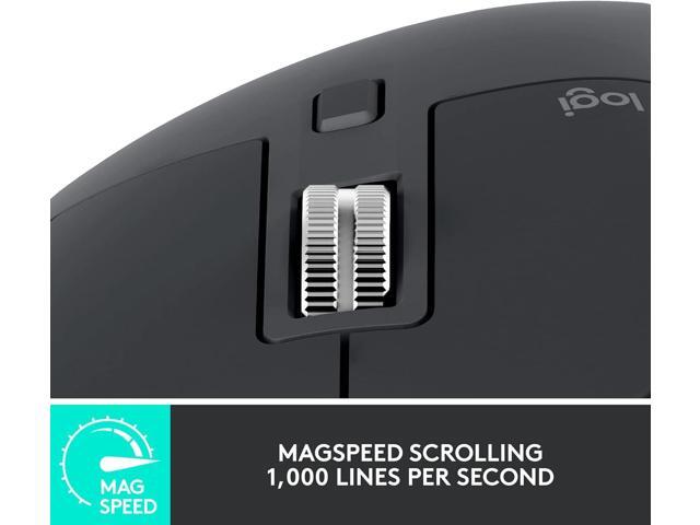 Logitech MX Master 3S - Wireless Performance Mouse with Ultra-fast Scrolling, Ergo, 8K DPI, Track on Glass, Quiet Clicks, USB-C, Bluetooth,...