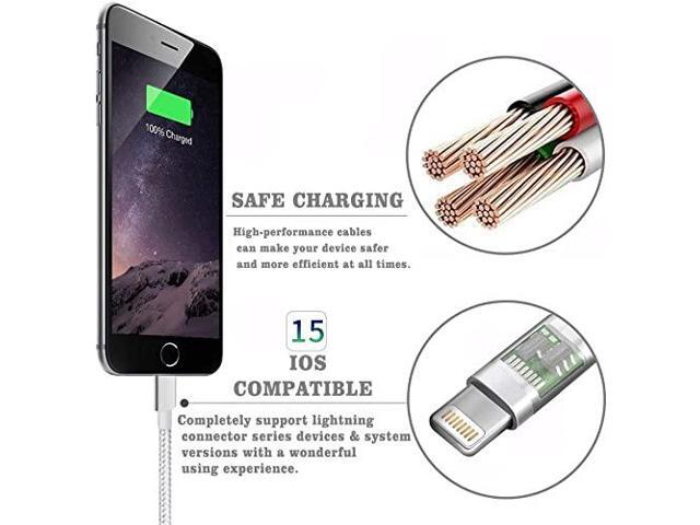 KEHIPI iPhone Charger Cable [Mfi-Certified] 3Pack 10ft Nylon Braided High Speed USB Charging Cord Compatible with iPhone...