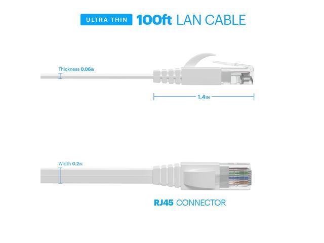Amcrest CAT6E 4K-Rated Video POE Ethernet Cable 100ft Internet High Speed Network Cable for PoE Security IP Cameras, Smart TV, PS4, Xbox One,...