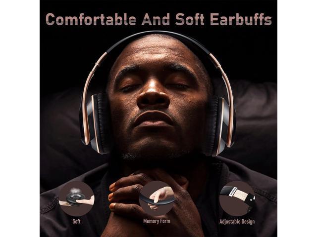 Bluetooth Headphones Over Ear, 6S Wireless Headphones Wired with 6 EQ Modes, 40 Hours Playtime Foldable HiFi Stereo Headset with Microphone, FM/TF...