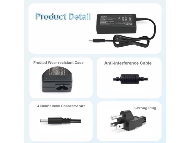 Laptop Charger for Dell Inspiron 13 14 15 5000 7000 3501 3505 3502 3593 5502 5406 5515 5505 Vostro 3583 5301 5402 AC Adapter Power Cord 65W Dell...