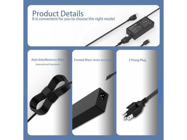 USB C Laptop Charger 65w 45w for dell hp Lenovo Asus Acer Razer Blade Stealth MacBook Samsung Chrombook Charger Fast Charging Type C AC Adapter...