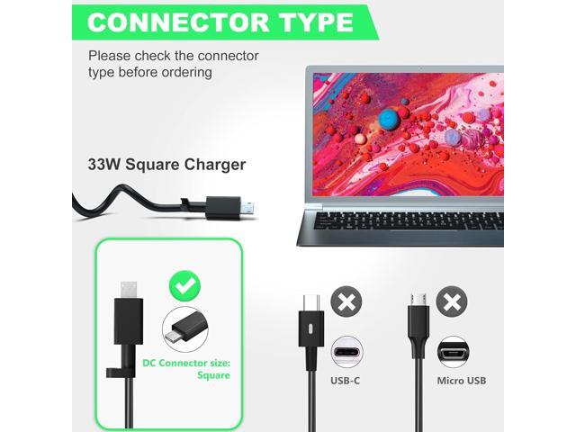33W 19V 1.75A Laptop Charger for Asus Chromebook Flip C100PA C100P C100 C201 C201P C201PA Eeebook X205 X205T X205TA Vivobook E200H E200HA AD890526...