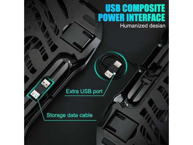 Laptop Cooling Pad, Gaming Laptop Cooler with 2 Quiet Big Fans, RGB 7 Color Light Change, Portable USB Laptop Stand 11 to 15.6 Inch, Slim and Easy...