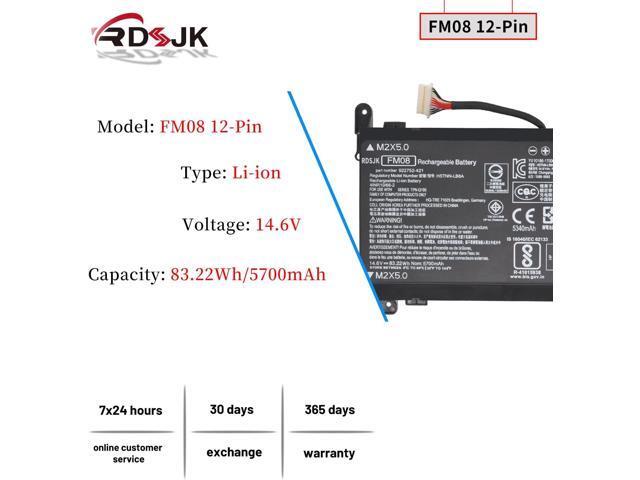FM08 Laptop Battery for HP Omen 17-AN013TX 17-AN014TX 17-AN014NG 17-AN012DX 17-AN041NG 17-AN080NZ 17-AN001CA AN1XX HSTNN-LB8A HSTNN-LB8B 922752-421...