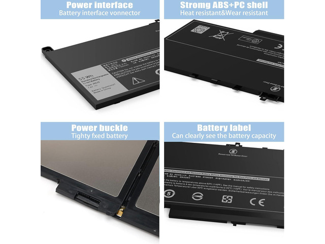 E7470 Battery E7270 Battery J60J5 Battery for Dell Latitude E7470 E7270 7470 7270 Laptop Battery, Type 1W2Y2 0MC34Y MC34Y R1V85 242WD GG4FM WYWJ2...