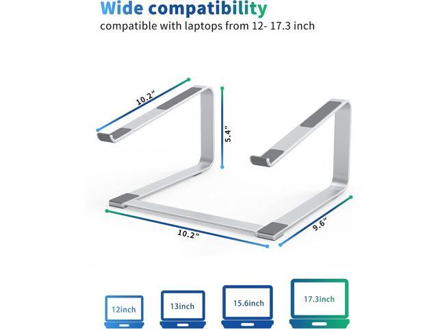 SOUNDANCE Laptop Stand for Desk, Metal Computer Riser, Heavy Stable PC Holder, Ergonomic Laptops Elevator for 12 to 17.3 Inches Notebook Computer,...