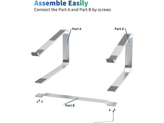 SOUNDANCE Laptop Stand for Desk, Metal Computer Riser, Heavy Stable PC Holder, Ergonomic Laptops Elevator for 12 to 17.3 Inches Notebook Computer,...