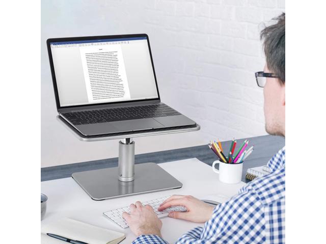 Mount-It! Adjustable Height Laptop Stand for MacBook Pro, Ergonomic Desk Riser for 11-15 Inch Laptops and 24-32 Inch Monitors