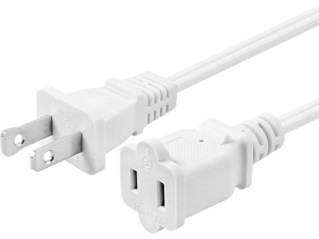 VSEER 2 Prong Extension Cord US AC 2-Prong Male and Female Power Cable SPT2 16AWG 13A/125V, USA Outlet Saver Power Extension Cord Cable Outlets for...