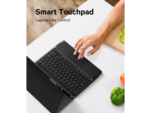 For iPad 9.7 inch Case with Keyboard, iPad 6th Gen (2018), iPad 5th Gen (2017), iPad Air 2 (2014), 7 Color Backlit, Support 2 BT Devices, Touchpad...
