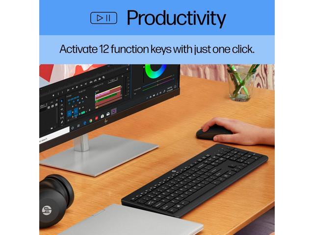 HP - 230 Full-size Wireless Keyboard - Black - image 4