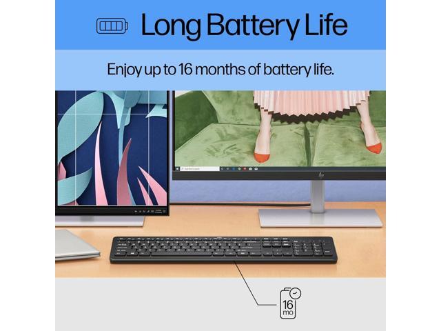 HP - 230 Full-size Wireless Keyboard - Black - image 5