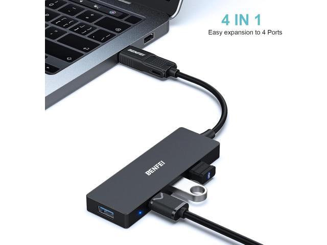 BENFEI USB 3.0 Hub, 4 Ports USB Splitter Ultra-Slim USB Expander for Mouse, Keyboard, Flash Drive, U Disk, Printer Compatible with Laptop, Desktop...