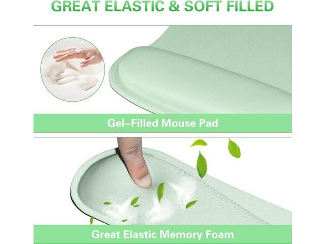 QINGLER Ergonomic Mouse Pad with Wrist Support, Comfortable Keyboard Wrist Rest, Memory Foam Keyboard Pad and Soft Gel Mouse Pad, Easy Typing and...