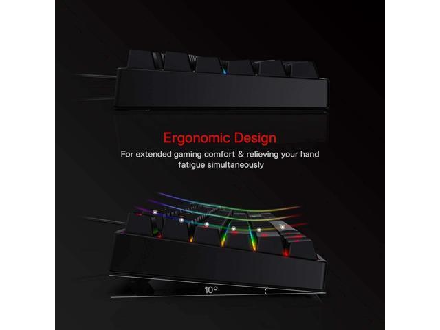K582 RGB Mechanical Gaming Keyboard, 100% 104 Keys Standard Layout Gaming Keyboard with Double-Shot ABS Keycaps, Dynamic 16.8M RGB Backlit & Linear...