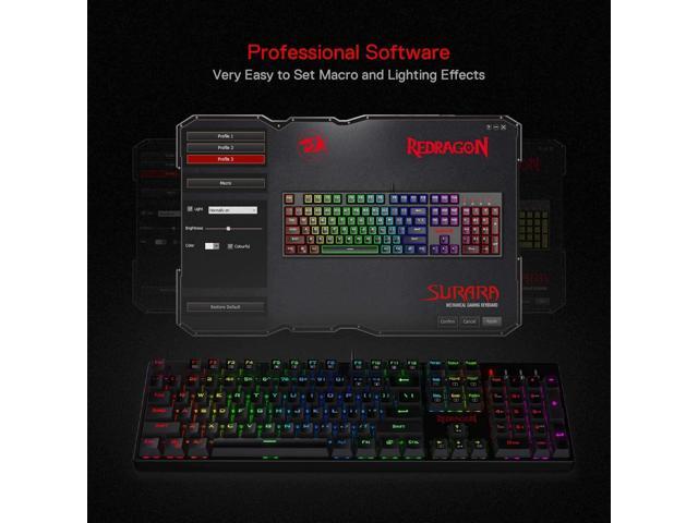 K582 RGB Mechanical Gaming Keyboard, 100% 104 Keys Standard Layout Gaming Keyboard with Double-Shot ABS Keycaps, Dynamic 16.8M RGB Backlit & Linear...