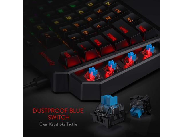 K585 DITI Wired One-Handed RGB Mechanical Gaming Keyboard, 42 Keys Type-C Professional Gaming Keypad w/Upgraded Hot-Swappable Socket, 7 Onboard...