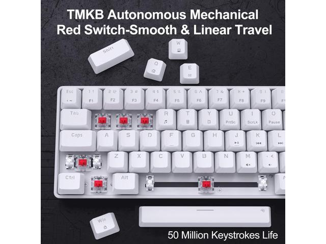 T68SE 60% Gaming Mechanical Keyboard,Ultra Compact Mini 68 Key with Red Switches Wired Keyboard,Anti-Ghosting Keys, for Windows Laptops and PC...