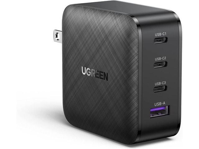 UGREEN 65W USB C Charger 4 Ports USB C Power Adapter GaN PD Fast Wall Charger Compatible with MacBook Pro/Air M2, Dell XPS 13, iPad Pro/Air, iPhone...