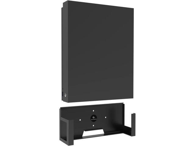 Monzlteck Wall Mount for Xbox One X (Not Fit for One Original)All Metal Vertical Hanging On Wall with Power Botton Left/Right,Wall Shelf Bracket...