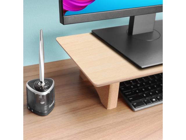 Aothia Large Dual Monitor Stand Riser, Solid Wood Desk Shelf with Eco Cork Legs for Laptop Computer/TV/PC/Printers, Perfect Desktop Stands...