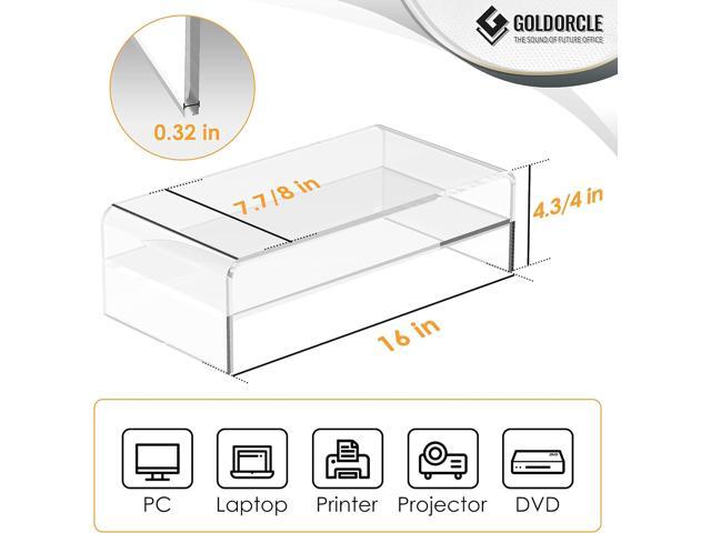 Acrylic Monitor Stand Riser Clear Computer Monitor Stand (Big)