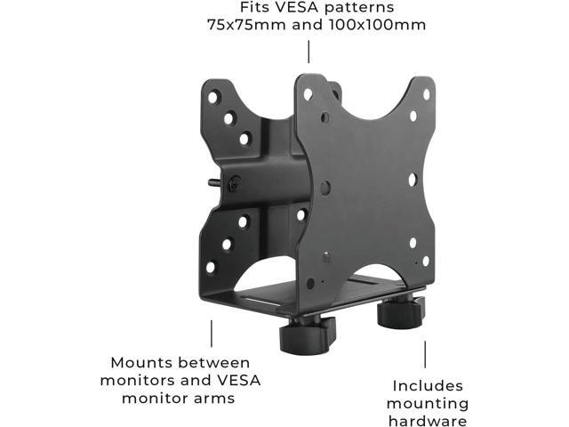 HumanCentric Thin Client Mount Bracket Mount a Mini PC or Computer to a VESA Monitor Arm or Stand, Pole, or Under Desk or Surface