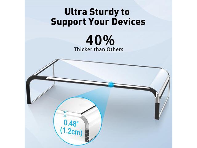 AboveTEK Acrylic Monitor Stand, Premium Large Monitor Riser 20 inch, Crystal Clear Acrylic Computer Stand Laptop Desk Stand for Home Office Printer...