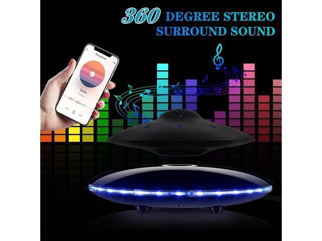 Magnetic Levitating Bluetooth Speaker, Levitating UFO Speakers with LED Lights, 360 Degree Rotation,Wireless Floating Speakers for Home Office...