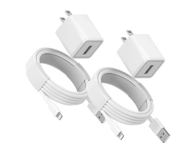 [MFi Certified] iPhone Charger Cube, 2 Set 3.3FT Lightning Cable with USB Plug Fast Charging High Speed Data Sync USB Cable Compatible with iPhone...