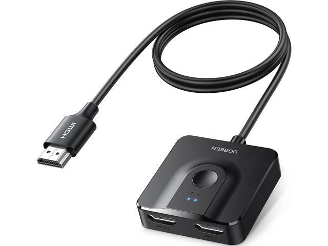 UGREEN HDMI Switch 4K@60Hz with 3.3FT HDMI Cable, Bidirectional HDMI Splitter 2 in 1 Out HDMI Switcher Box Support HD Dolby 3D HDR Compatible with.