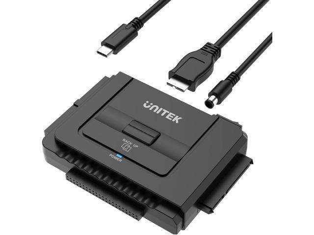 Unitek USB C to IDE and SATA Converter External Hard Drive Adapter Kit for Universal 2.5/3.5 HDD/SSD Hard Drive Disk, One Touch Backup Function,...