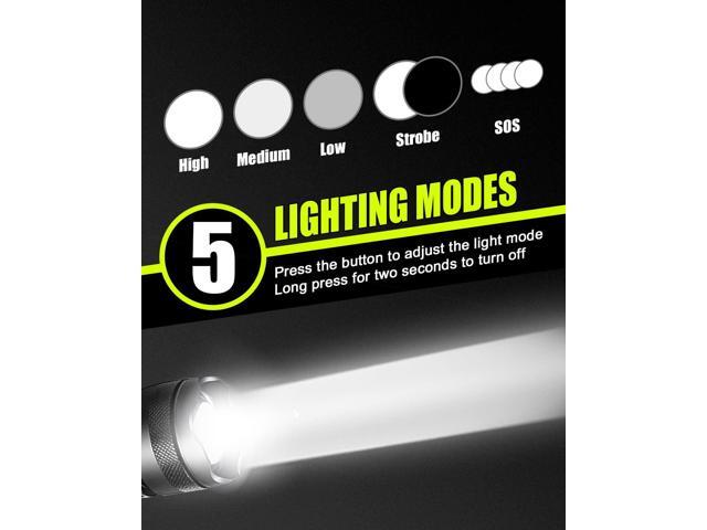Victoper LED Flashlights, High Powered 10000 Lumens Super Bright Tactical Flashlight, Rechargeable, 5 Modes Zoomable Waterproof Flash Lights for...