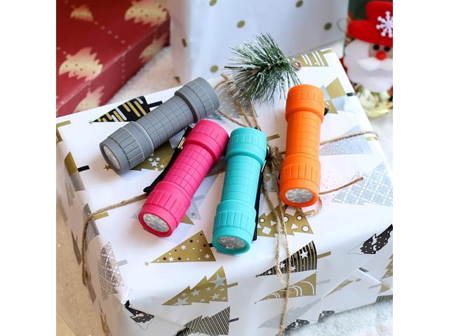 FASTPRO 10-Pack, 9-LED Mini Flashlight Set, AAA Batteries are Included and Pre-Installed, Perfect for Class Teaching, Camping, Wedding Favor