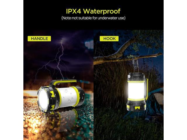 Rechargeable Flashlights Camping Lantern,6 Modes LED Bright Flashlight 3000mAh Power Bank, IPX4 Waterproof, Emergency Flashlight Lantern for...