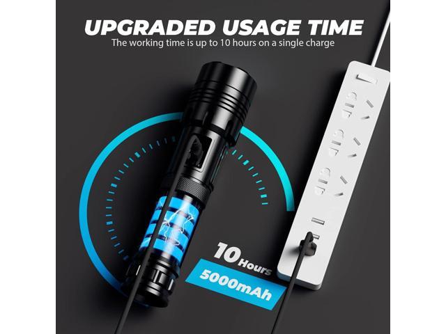 Rechargeable Led Flashlights High Lumens: 990,000 Lumen Super Bright Flashlight, 7 Modes with COB Work Light, IPX6 Waterproof, Powerful Handheld...