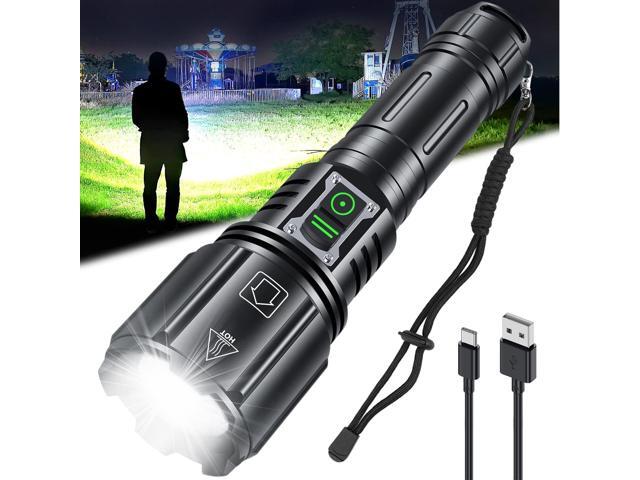 Gehavin Rechargeable LED Flashlight,120000 Lumens Super Bright XHP160 Flashlight with 6 Modes, Waterproof, Zoomable, Fast Charging,Ideal for.